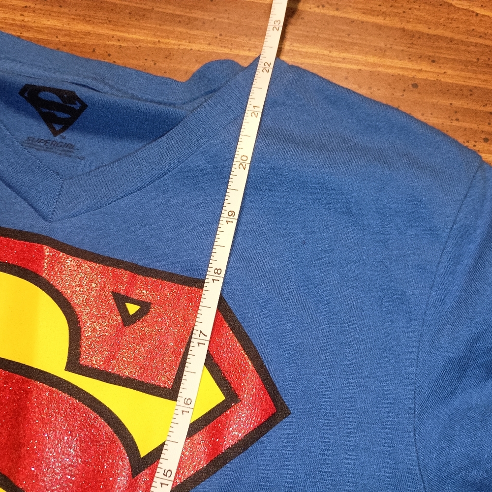 SUPERGIRL T-SHIRT WITH CAPE - Small // Cosplay Costume Tee Shirt DC Comics Hero - Picture 14 of 14